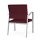 Lesro Newport Wide Guest Chair Metal Frame, Silver, OH Wine Upholstery NP1201 - alternate 3